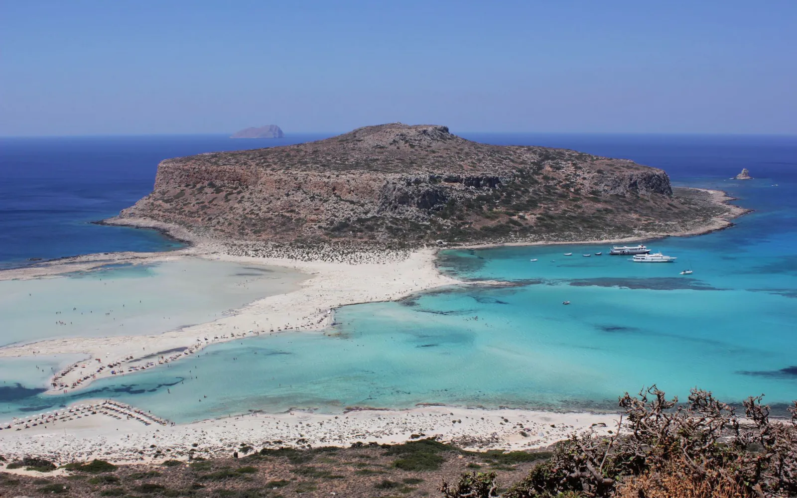 Balos-Lagune auf Kreta als Beispiel für einen sonnigen Urlaub im Oktober